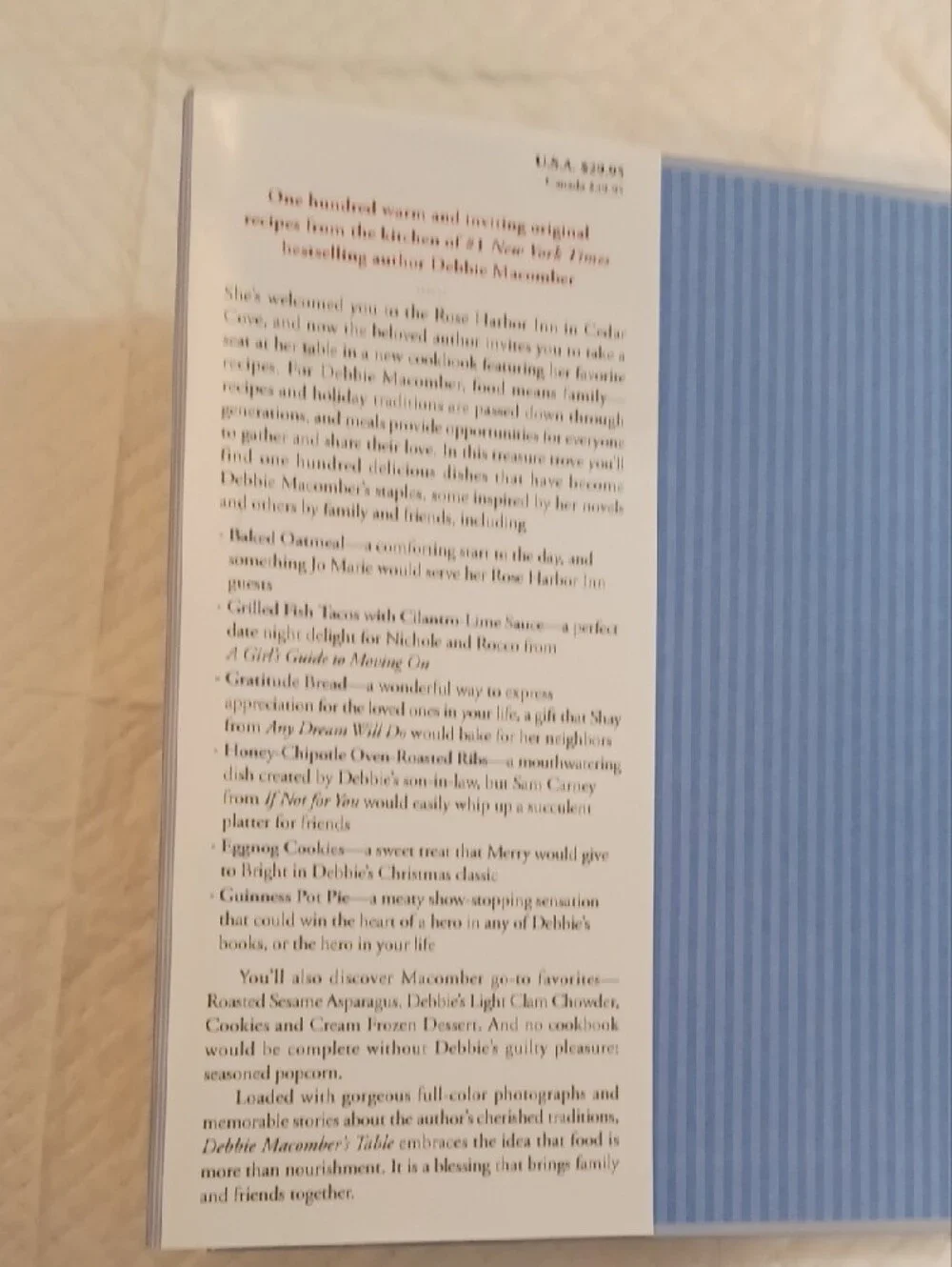 Debbie Macomber's Table Cookbook